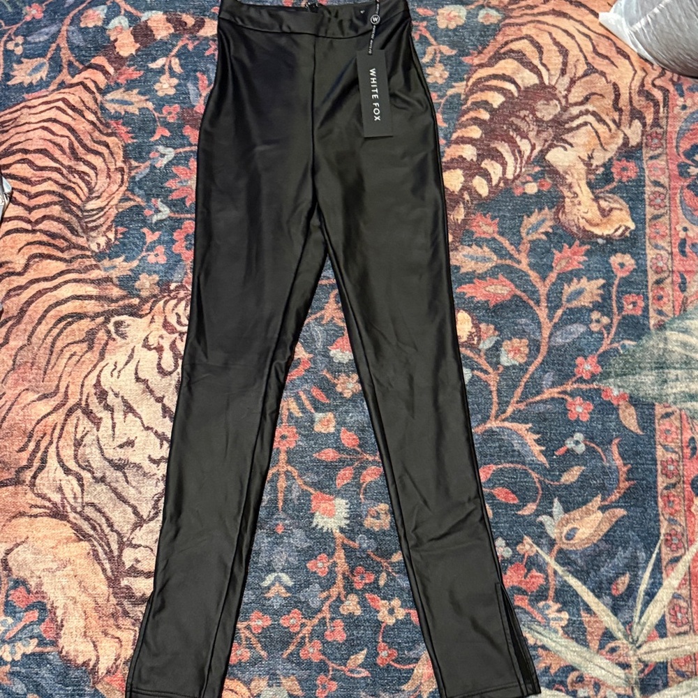 White Fox Boutique Black Faux Leather Pants